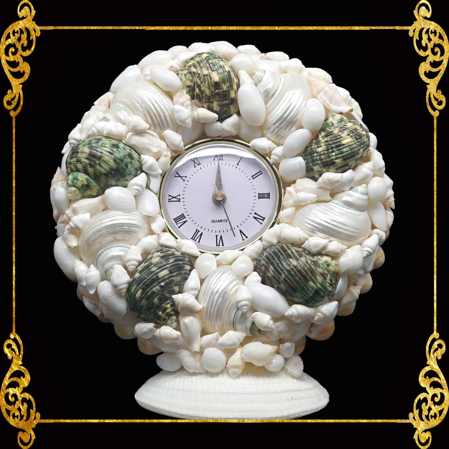 Seashell Table Top Clock