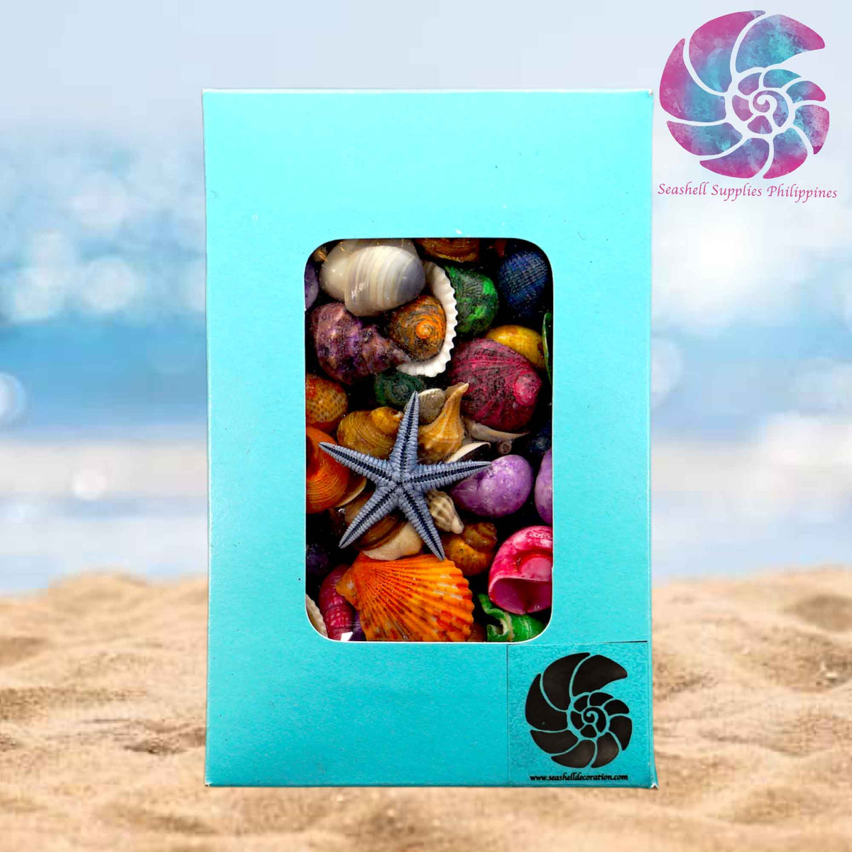 Beach Mixed Colored Tiny Sea Shells in Nautical Box | Shell Crafts | Aquarium Decor | 200 grams