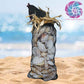Beach Mixed White Sea Shells in Black Net with Organic Ribbon| 500 Grams