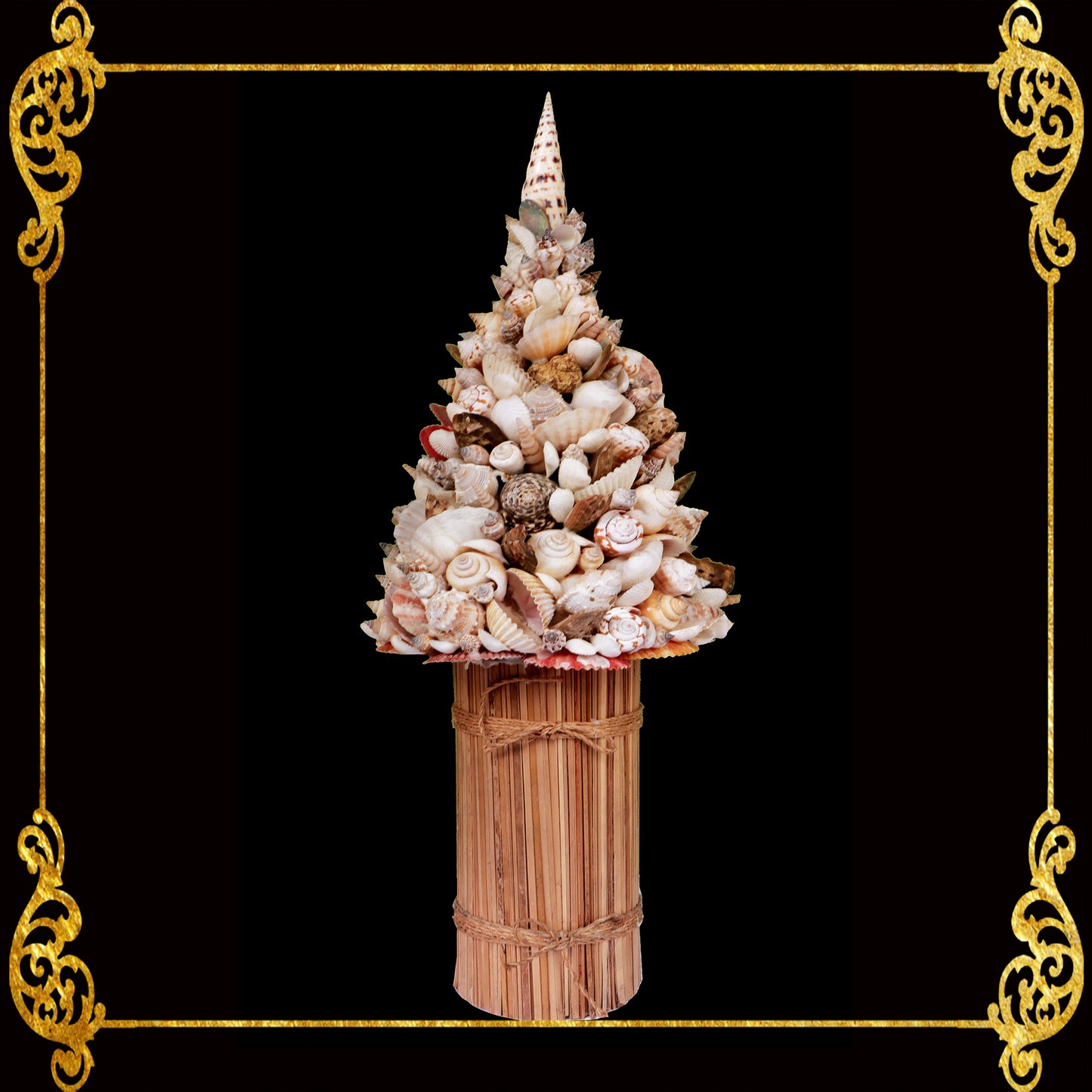 Assorted Sea Shells Christmas Tree